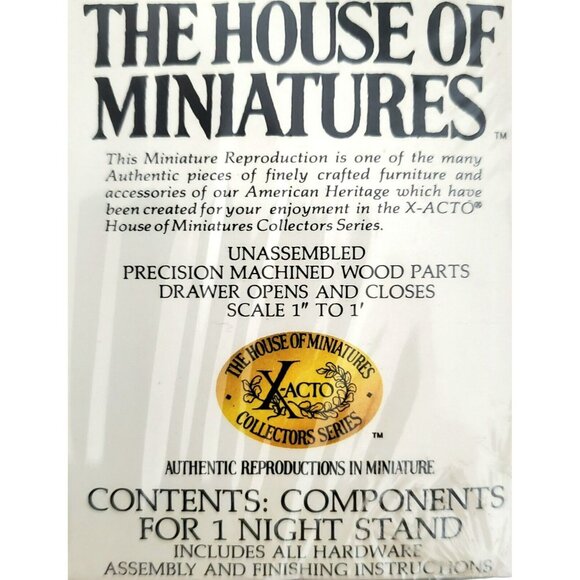 New Chippendale Night Stand Kit Doll Furniture House of Miniatures Sealed 40012 - Picture 3 of 5